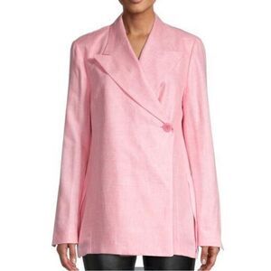 Remain Birger Christensen Pink Conch Shell Vivian‎ Linen Button Front Blazer